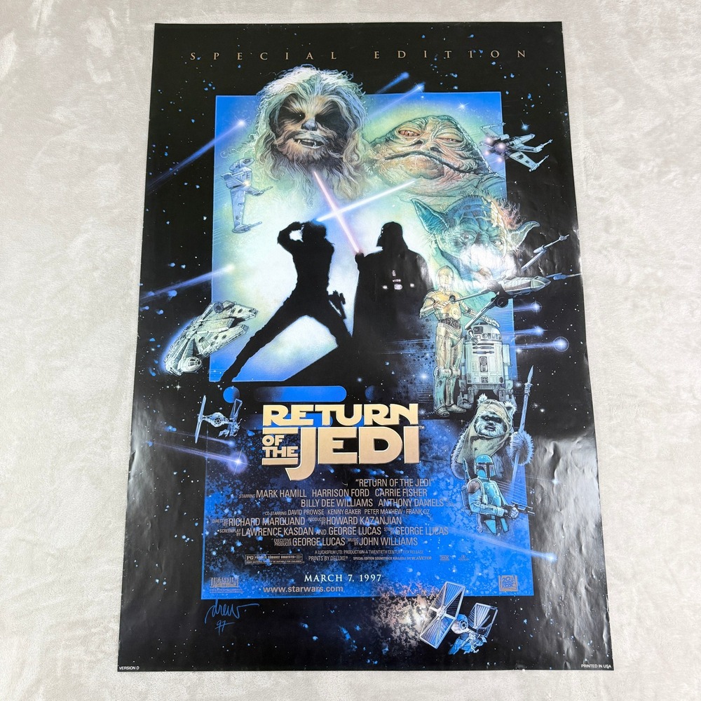 VTG Star Wars Return of the Jedi Special Edition Movie Poster 1997 Drew 27x40"
